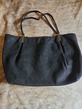 Kate Spade Black Textured Tote Bag